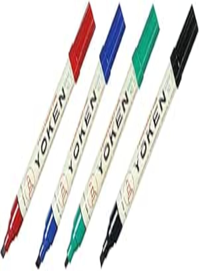 YOKEN Chisel Tip Permanent Marker (No. 20) - Pack of 4